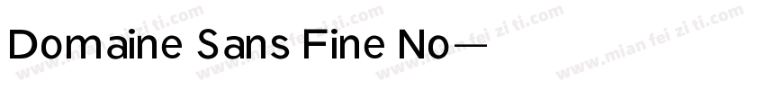 Domaine Sans Fine No字体转换